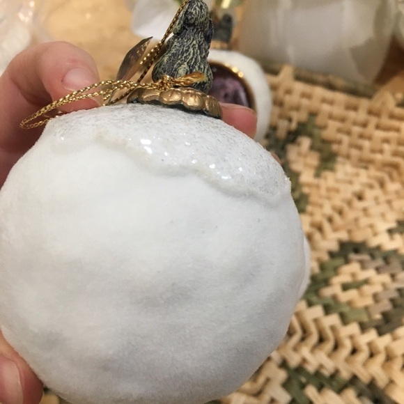 Vintage VIVI CRANDALL SNOWBALL BUNNIES Christmas ornaments set of three rabbits - Picture 7 of 10